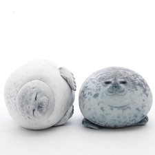 Angry Blob Seal Pillow Chubby 3D Novelty Sea Lion Doll Plush Stuffed Toy Baby