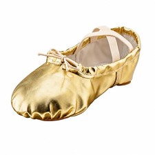 Ballet Shoes for Girls Toddler Boys Split Sole Dance Slipper Gold Costume Shoes