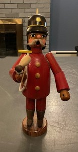 Vintage ERZGEBIRGE Nutcracker Fireman German Incense Smoker