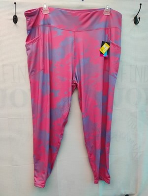 Pro Player Women's Plus Size 3x Multicolor Tie Dye Active Wear Capri Yoga Pants 