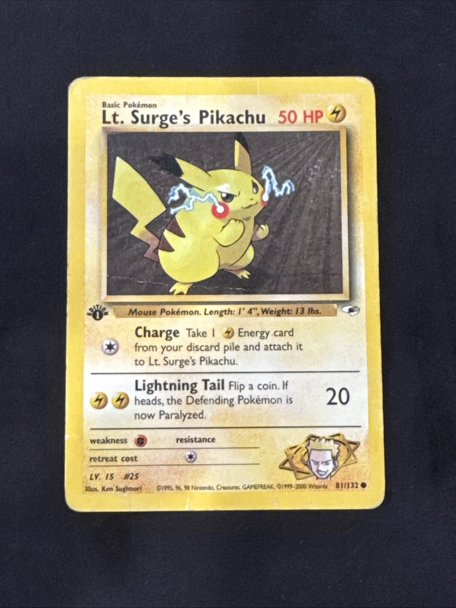 25+ Lt. Surge's Pikachu 081/132 Gym Heroes for sale | Updated Oct 2026