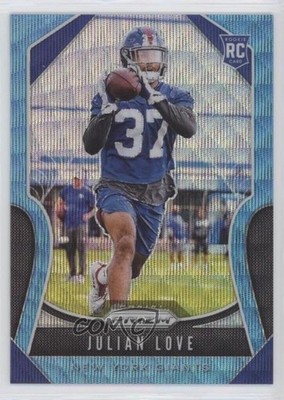 2019 Panini Prizm Rookies Blue Wave Prizm 14/199 Julian Love #320 Rookie RC 5u3