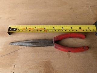 Snap On Long Nose Pliers 200mm long 80mm jaws in good/fair condition