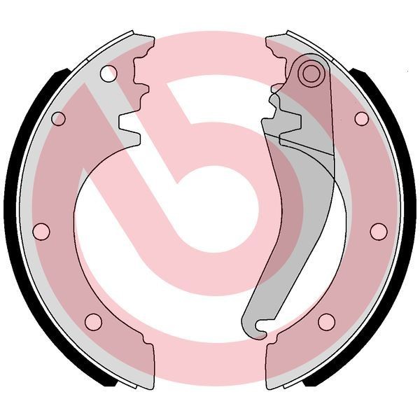 Brembo S A6 509 Bremsbackensatz, Feststellbremse Hinten Passend FüR Iveco Puch-image