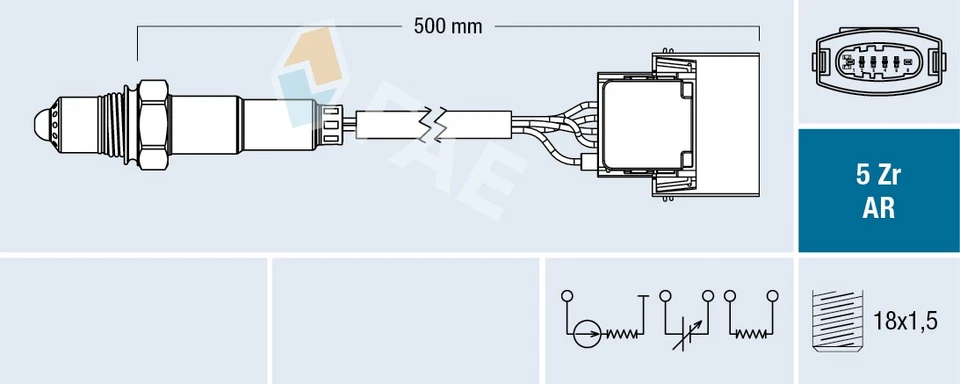 Lambda Sensor 75613 for Nissan Navara/NP300/Platform/Chassis PATHFINDER/III 2.5L  - Image 3 of 4