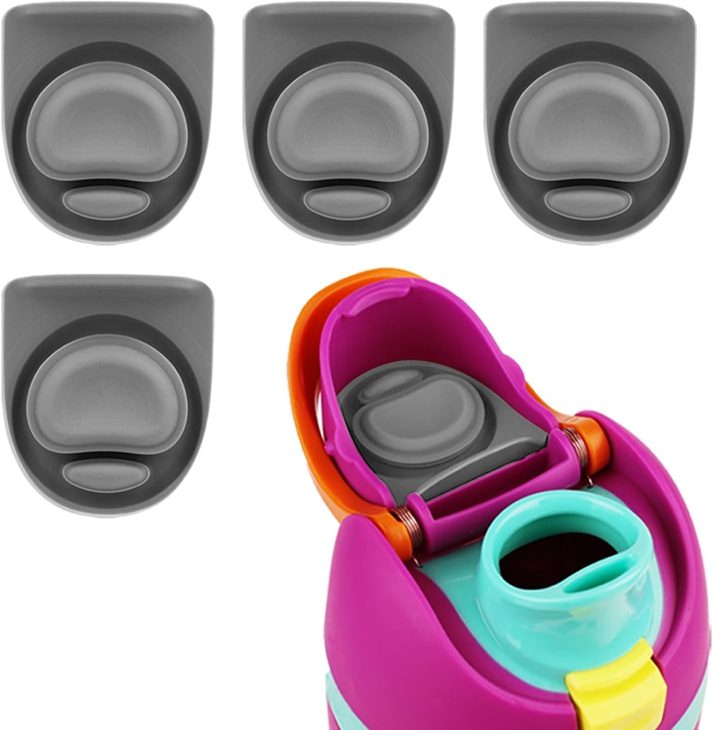 4pcs Replacement Stopper Compatible with Owala FreeSip 24oz 32oz, Water Bottle