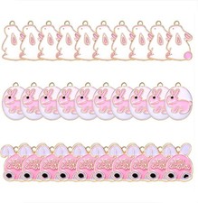 30PCS Easter Charms Cute Enamel Bunny Carrot Egg Pendant B