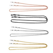 4Pcs Assorted Color Metal Glasses Strap with Stylish Durable Rope for Eyeglasses