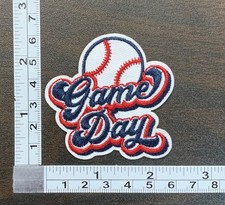 Game Day Baseball Embroidered Iron On Patch
