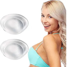 Silicone Bra Inserts Large Bra Add 2 Cup Size Bra Padding Bust Transparent Color