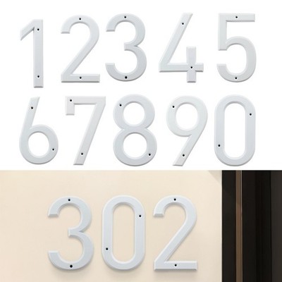 Wei?e Kunststoff 3D Ziffern Plaketten 0-9 f��r Zuhause Hotel Gesch?ft T��r Num