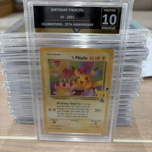 2021 POKEMON CELEBRATIONS CLASSIC COLLECTION #24 BIRTHDAY PIKACHU-HOLO Grade 10