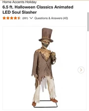 6.5 Ft. Halloween Classics Animated LED Soul Slasher