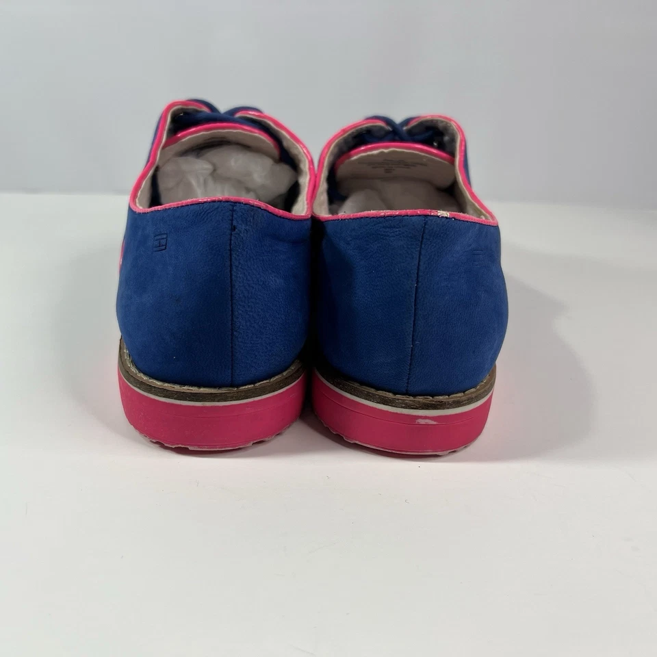 Женские туфли-оксфорды Tommy Hilfiger 8,5 M синяя розовая отделка опрятные - Изображение 4 из 4