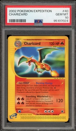 Pokemon Charizard Expedition NON Holo Rare #40 PSA 10 Gem Mint