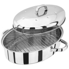 Image of Judge Speciality Cookware Oval Roaster With Rack Oven dishwasher Safe