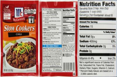 Slow Cooker Mccormick Chilli Packet Mix Recipe McCormick Slow