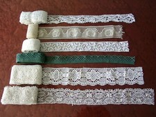 Posten Spitze Borte Klöppelspitze teils Handarbeit Klöppeln schneidern nähen TOP