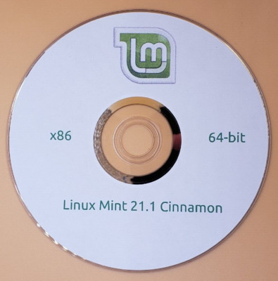 Linux Mint 21.1 Vera Cinnamon Edition Live CD Bootable DISC Linux OS x86 64bit