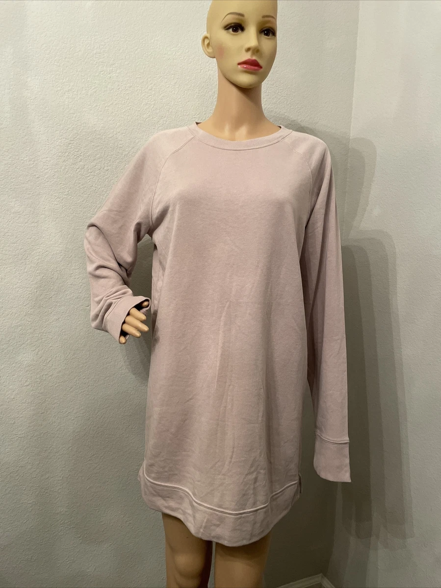 Women s OLD NAVY Tunic Sweatshirt Pullover Antique Pink Sz Medium Tall NWOT