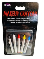 Fun World Make Up Crayons For Clowns Fairies Pumpkins Washes Off With Water Soap