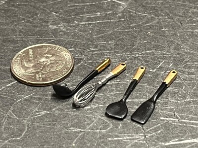 Dollhouse Miniature Kitchen Utensil Spatula Whisk Ladle 1:12 B459 Dollys Gallery