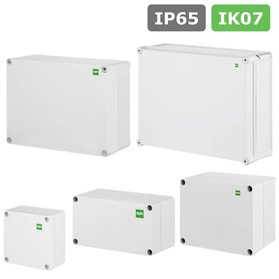 ELEKTRO-PLAST Scatola di derivazione di alta qualità / scatola industriale / alloggiamento vuoto / IP65 / grigio chiaro / premium