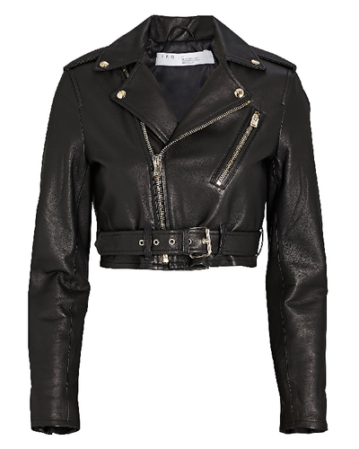 Iro Leufy Leather Jacket Women's BLACK 