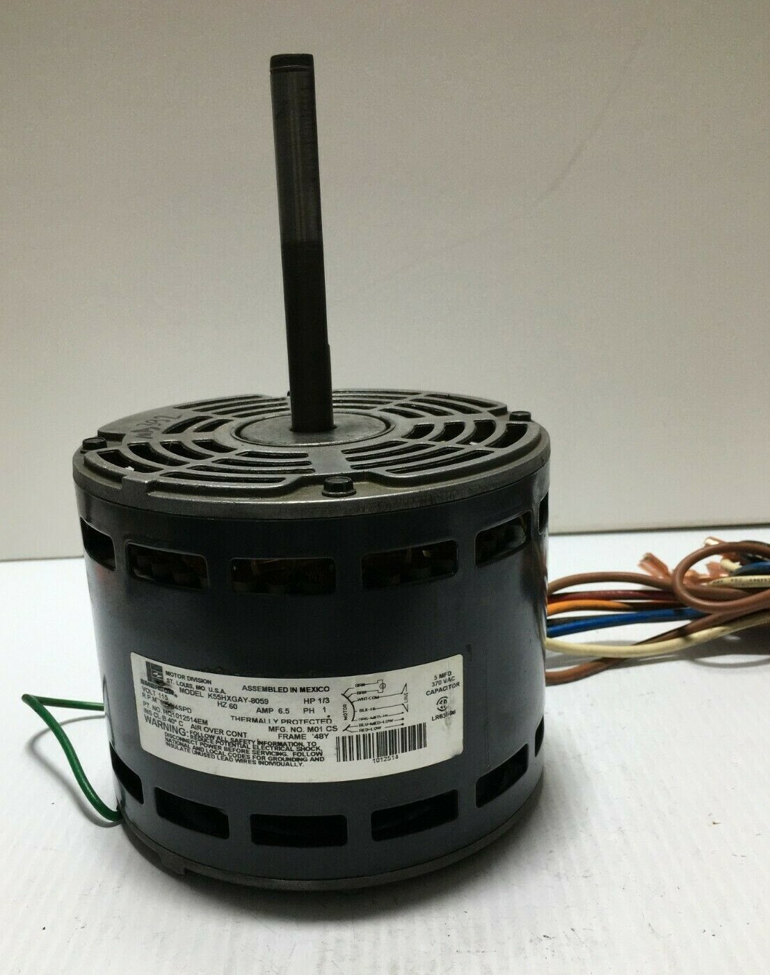Moteur Souffleur De Four GE 1/3HP 115V 1050RPM - Modèle B13400-21 - Occasion Fonctionnel