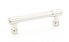 LOT OF 5 - Emtek 86690US14 Jasper Cabinet Pull, 8" C-C, Polished Nickel