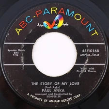Paul Anka – The Story Of My Love / Don't Say You're Sorry 45 rpm Record 45-10168