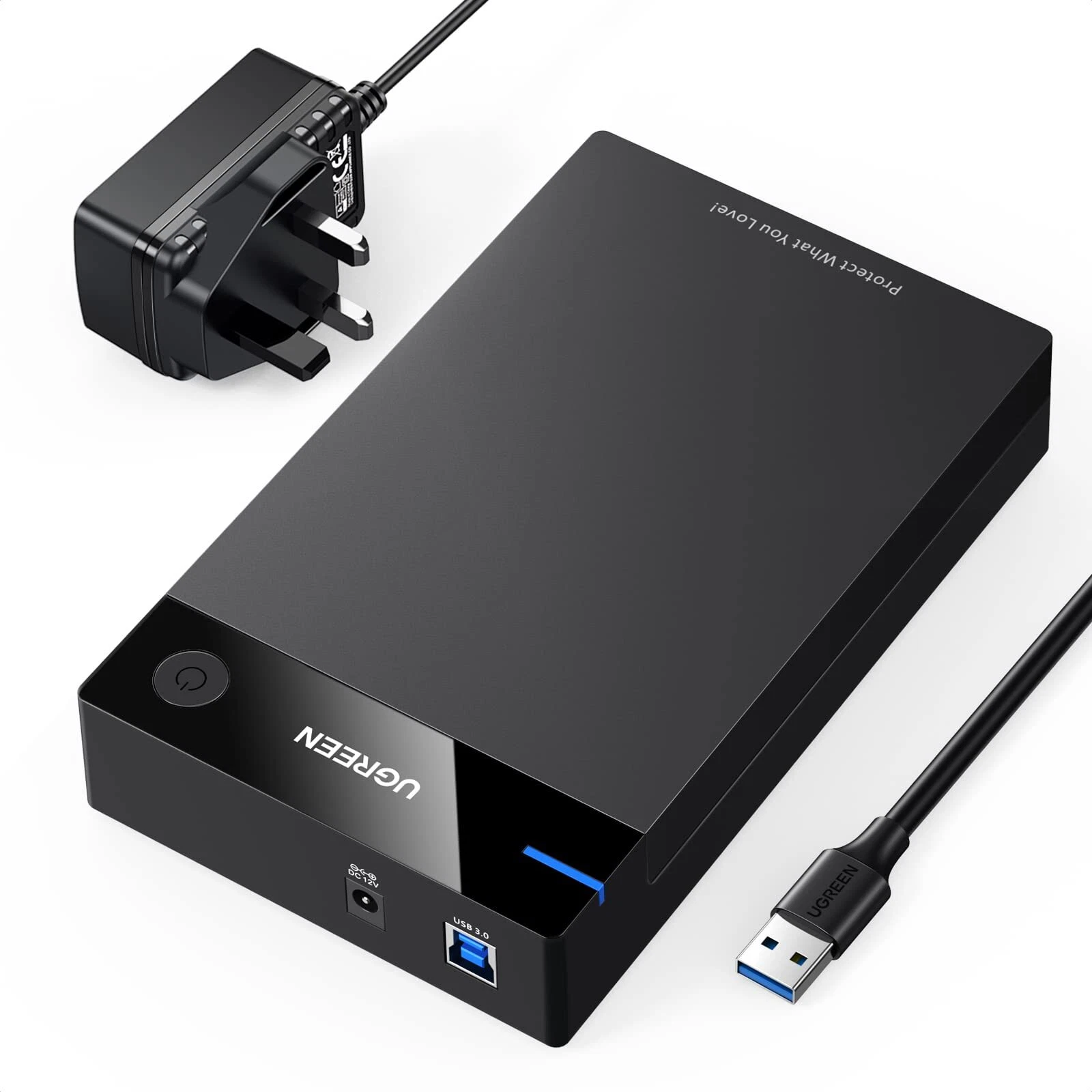 UGREEN Hard Drive Enclosure USB 3.0 to SATA HDD Caddy for 2.5 3.5 inch SSD HD