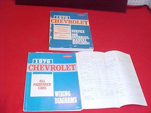1976 CHEVROLET CORVETTE NOVA CAMARO SHOP SERVICE MANUAL W/ WIRING 76 2