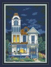 Cross stitch kit My cozy home 20x28cm Aida 16ct embroidery needlepoint kit