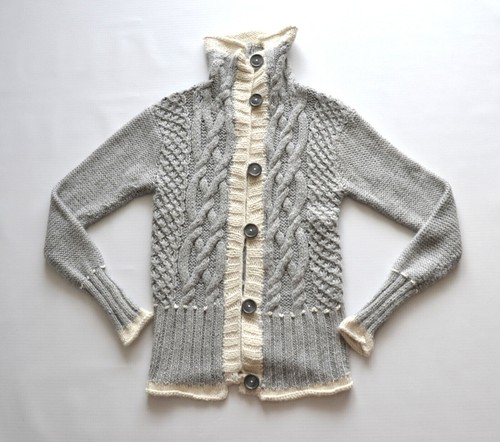 EVELIA Womens Strickjacke Damen Pullover Cardigan Gr. S/M BABY ALPACA