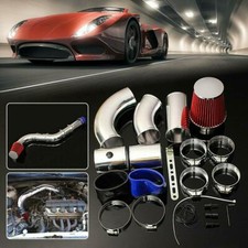 Kit de admisión de aire tubo rojo diámetro 3" + filtro de admisión de aire frío + abrazadera + accesorios