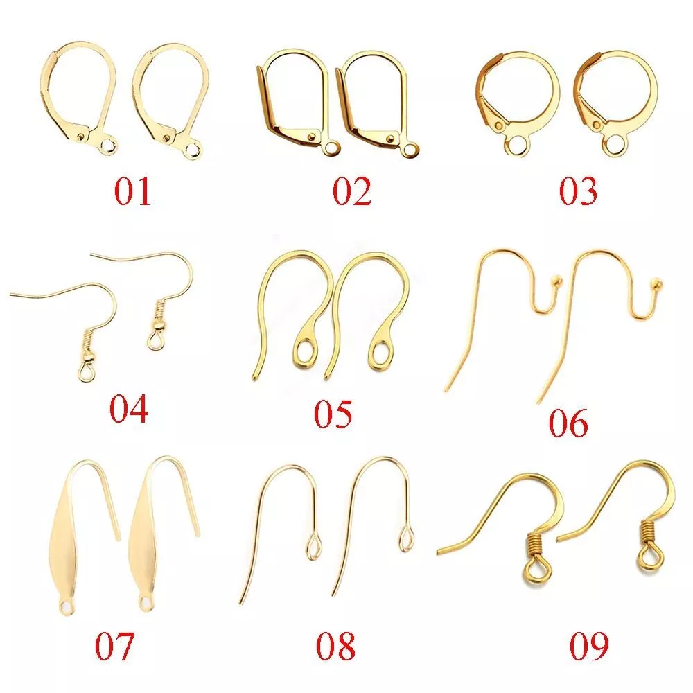 Stainless Steel Earring Clasps Hooks Earrings Wire Hook Jewelry Findings  10pairs