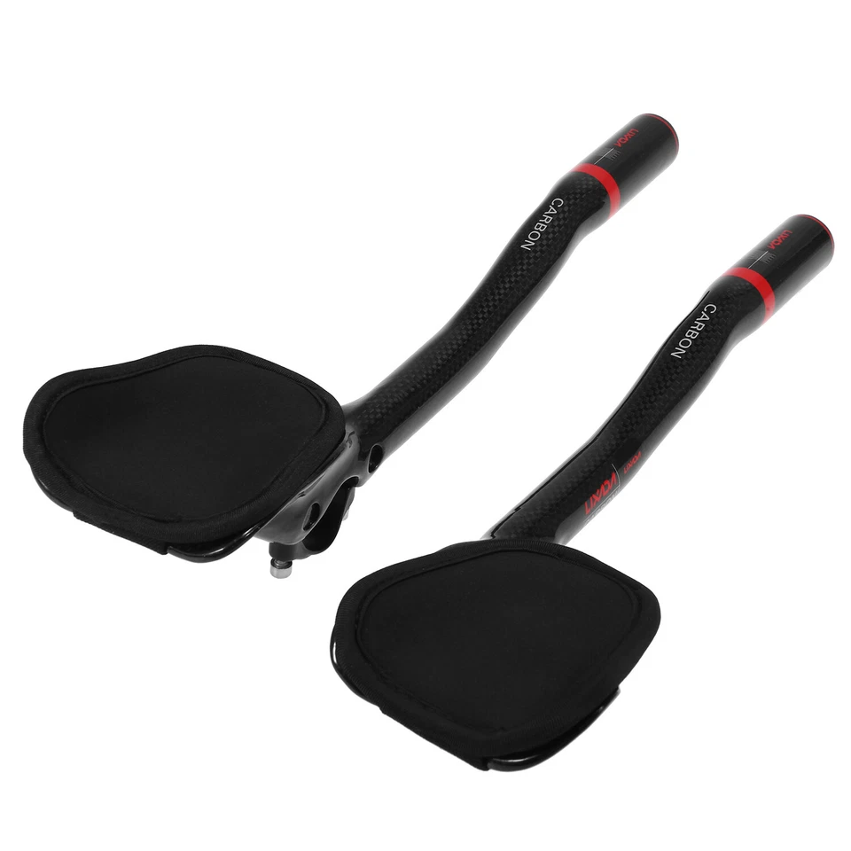 Guidão de carbono 31,8 mm ciclismo barras aerodinâmicas descanso guidão F1Q8 - Imagem 4 de 4