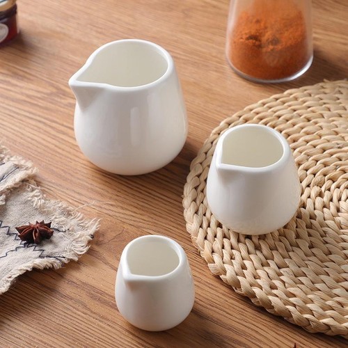 Crema Azúcar Cerámica Moderna Blanca con Tapa Mediana Fácil de Rellenar Decoración Sólida - Imagen 2 de 30