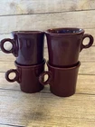 Set 4 Fiesta Tom Jerry Coffee Mug Cinnabar Maroon Modern Fiestaware Ring Handle