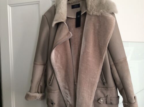 Ladies beige faux leather jacket  - Picture 1 of 6
