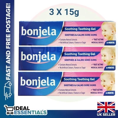 Bonjela Soothing Teething Gel. - 3 pack X 15g ***Free 🇬🇧 Postage ***