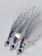 3xUK BASS Sz 2/0,10cm ultimate Compo SALT WATER Flies  Mirage Orvis Sage New2005