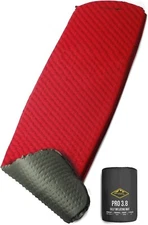 MOUNTAIN DESIGNS PRO-ELITE Sleeping Pad Red 1.5” Self-Inflating Sleeping Mat