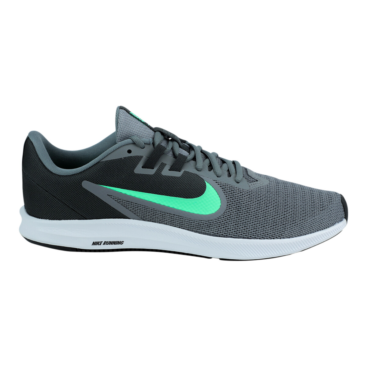 nike grey and green running shoes