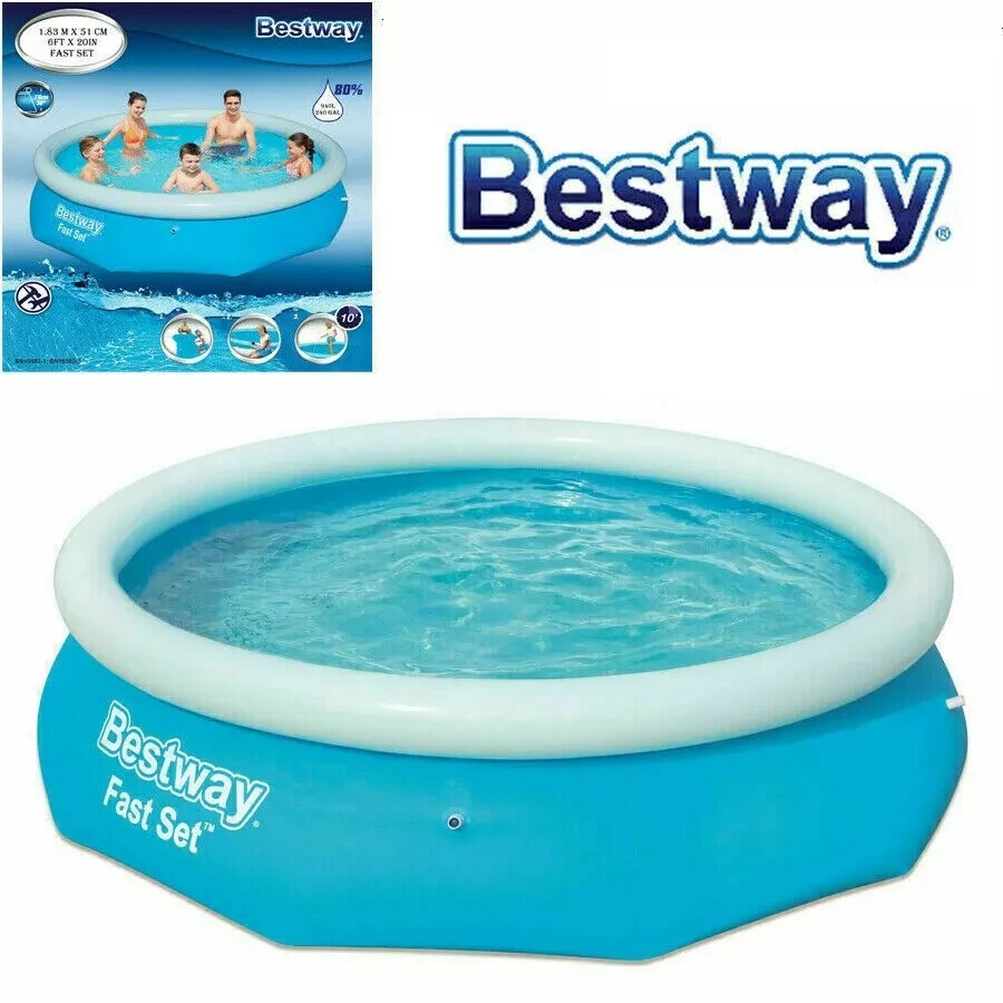 JUEGO RÁPIDO BESTWAY 6 PIES X 20 PULGADAS PISCINA FAMILIAR PATIO JARDÍN EXTERIOR REMO NATACIÓN