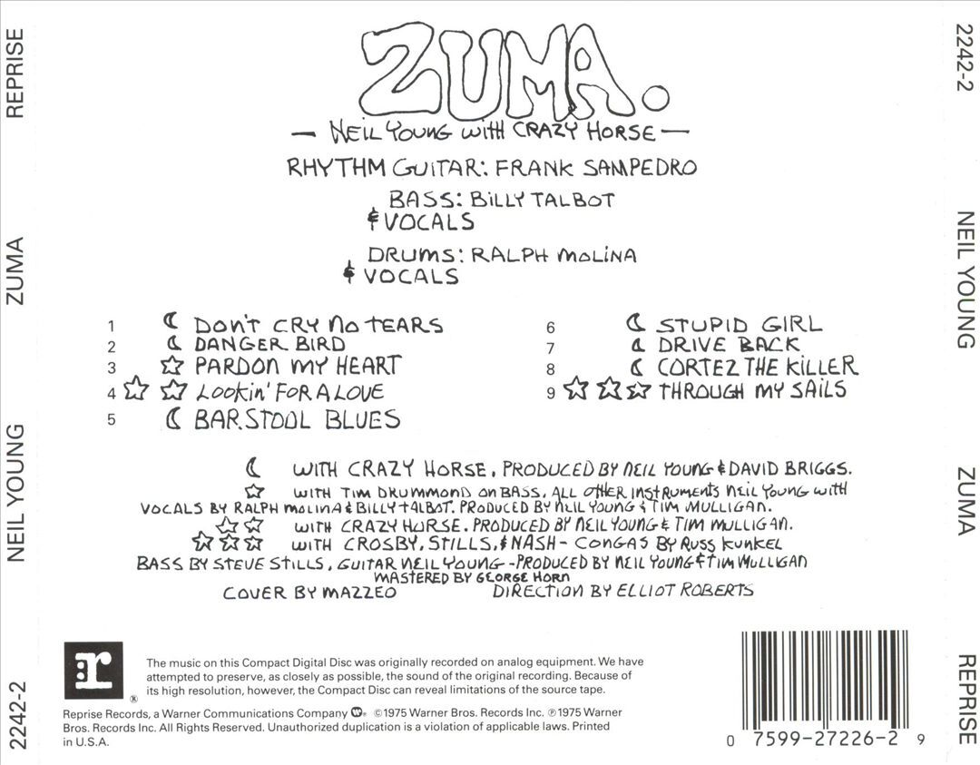 NEIL YOUNG (& CRAZY HORSE)「ZUMA」USオリジナル盤 Neil Young - Zuma [New Vinyl LP] 75992722612| eBay