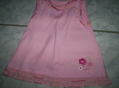 Allerliebstes Tunika-Kleid/Hängerchen, Blümchen-Stickerei Gr. 56/62