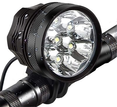 Bike Lights,Waterproof Bicycle Headlight,Super Bright 10000 lumens 7LED Bike ...