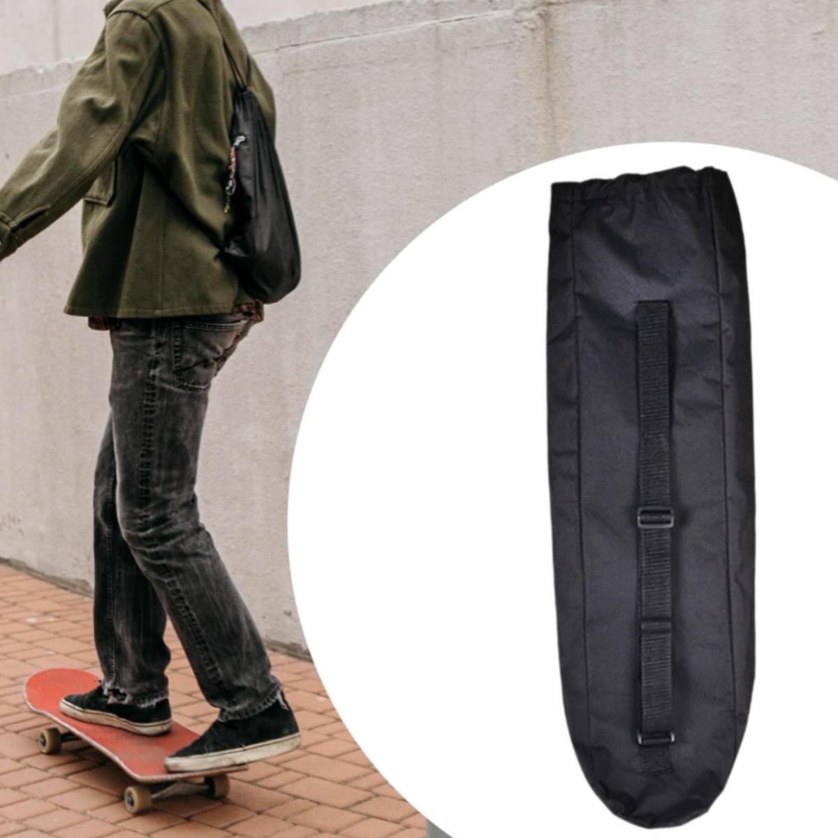 Skateboard Bag with Adjustable Strap Skateboard Shoulder Bag for Travel